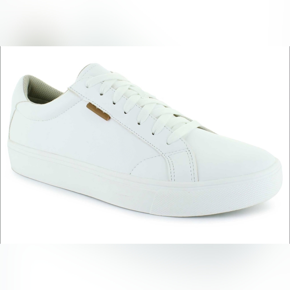 Dr. Scholl's White Low-Top Sneakers with Tan Accent